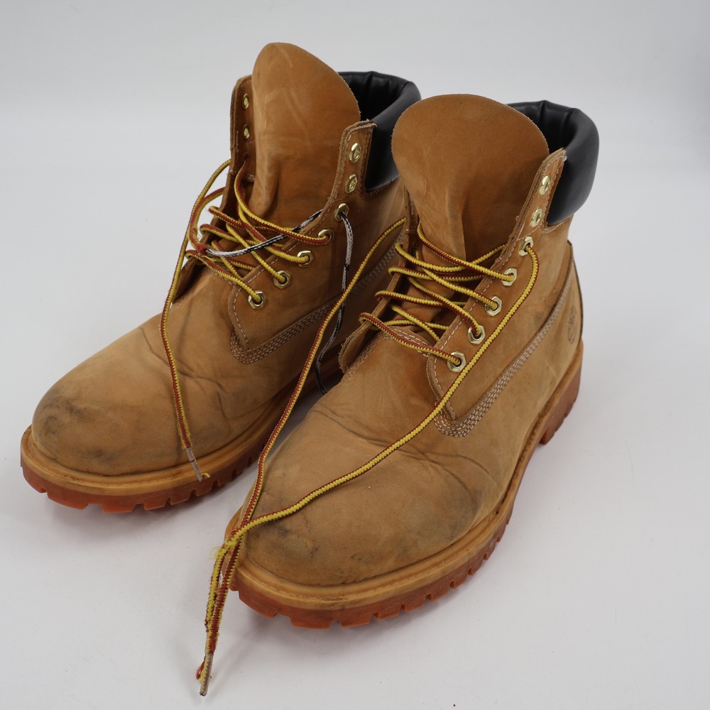Timberland 6 Inch Premium Waterproof Boot Mens 11W Wheat Leather 10061 Lug Sole